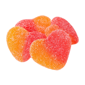 Sour Gummy Peach Hearts