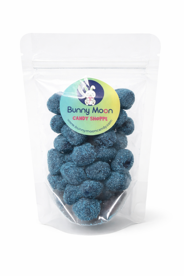 Howling Rabbits Blue Razz Super Sour Blue Razz Gushers - Bunny Moon Candy